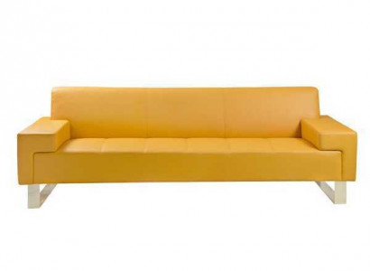 Yellow 2-seater sofa cushion living room couch two-seater stylish 2-seater